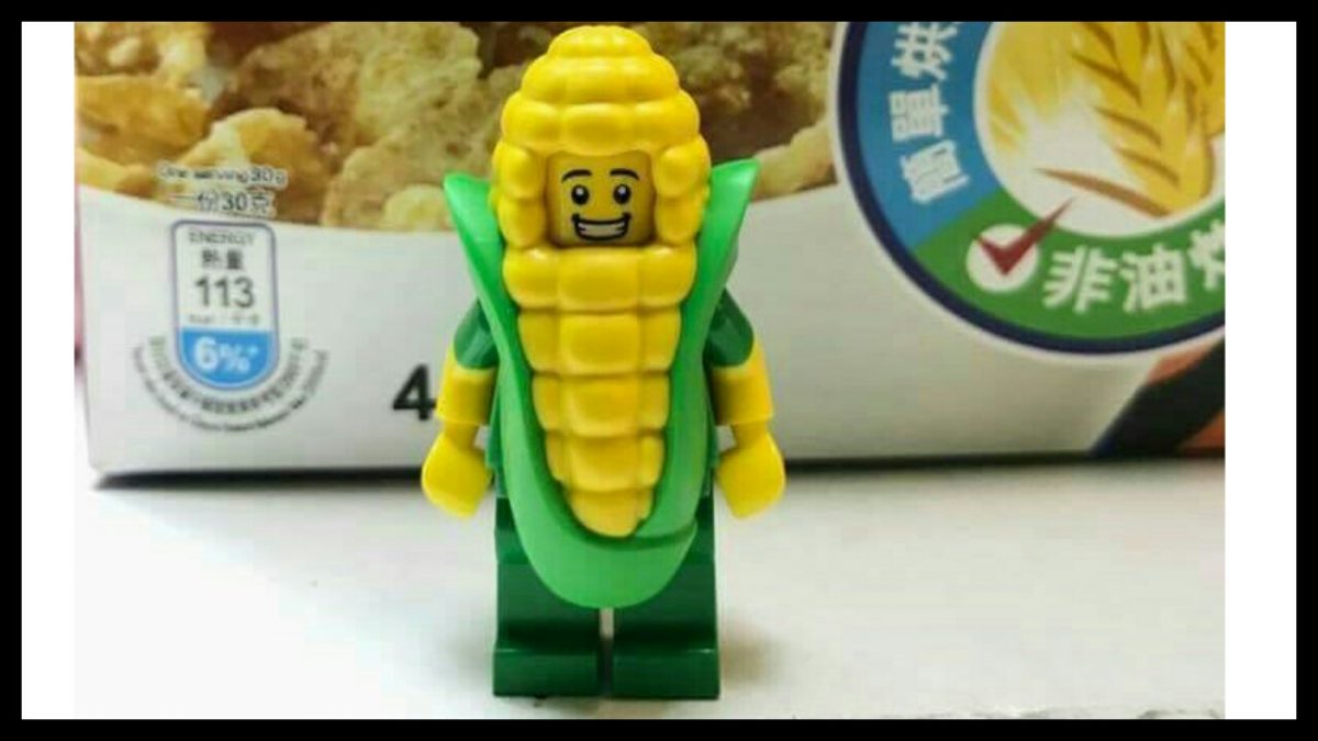 LEGO 71018 Minifigures series 17 Corn Cob Suit Guy opgedoken